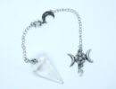 Pendulum Triple Moon Clear Quartz