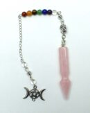 Pendulum Triple Moon Rose Quartz