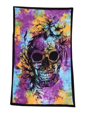 Bedspread Single Skull Flower