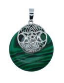 Pendant Donut 3Moons Malachite