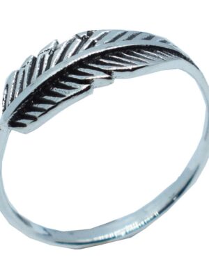 Silver Ring Feather Plain