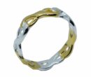 Silver Ring Eternity 2Tone Gold