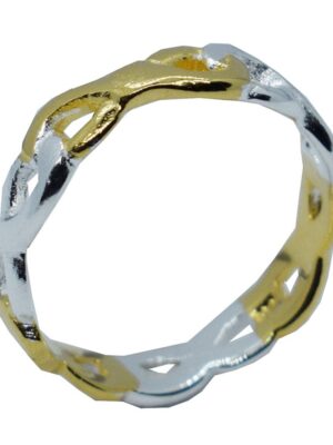 Silver Ring Eternity 2Tone Gold