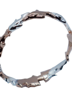 Silver Ring Dolphin 2Tone Rose