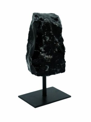 Black Obsidian on Metal Base