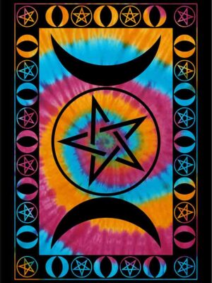 Bedspread Single Triple Moon Multicolour Swirl