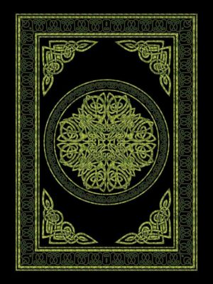 Bedspread Single Celtic Circle Green