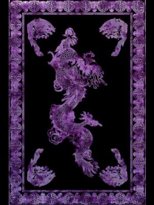 Bedspread Single Dragon Purple