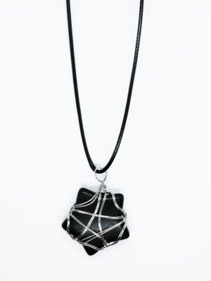 Necklace Star Obsidian Pentagram