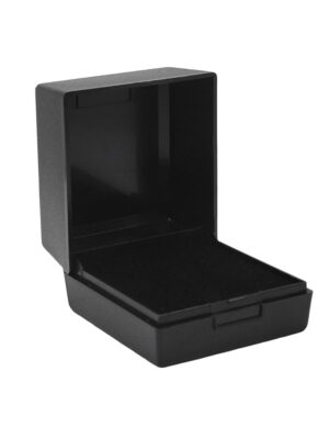 Ring Display Box Plastic Black 4pcs