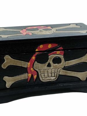Wooden Pirate Chest H19cmxW33cmxD18cm