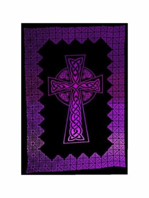 Bedspread Single Cross Purple