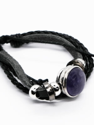 Bracelet Leather Amethyst