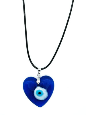 Necklace Evil Eye Heart Blue