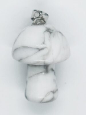 Pendant Mushroom White Howlite