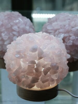Lamp Tumble Stone Rose Quartz 12cm