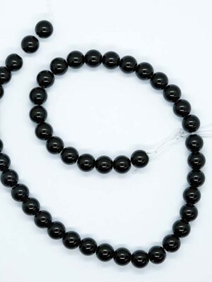 String Bead 8mm Black Obsidian