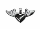 Pendant Steel Heart Wings