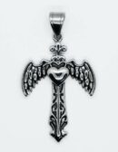 Pendant Stainless Wing Cross