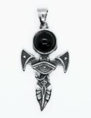 Pendant Steel Eye Cross Black