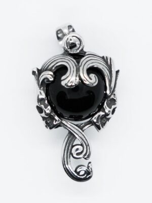 Pendant Steel Black Ball