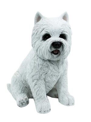 Puppy White Sitting 26.5x19x30cm