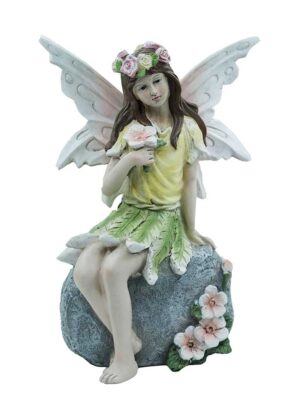 Fairy Sitting On Stone Solar