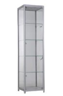 Glass Cabinet 400X400X1980mm 4 Shelves Halogen Lighting Code 99960