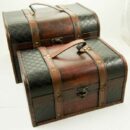 Box Wooden Trunk Set Of 2