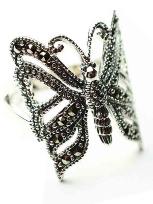 Silver Ring Marcasite Butterfly
