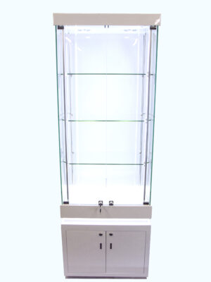 Frameless Display Glass Cabinet 650X400X1900mm SW Code 99052