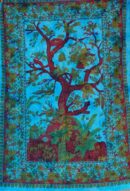 Bedspread Double Tree Turquoise