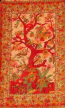 Bedspread Double Tree Orange