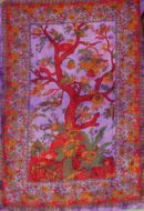 Bedspread Single Tree Purple