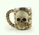 Tankard Ivory Skull Face