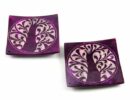 Soapstone Incense Holder Purple Set 2