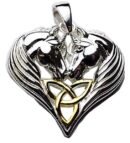 Silver Pendant Unicorn Heart Lisa Parker Licensed