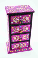 Chest With 3 Drawers Purple