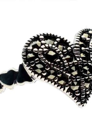 Silver Ring Marcasite Heart