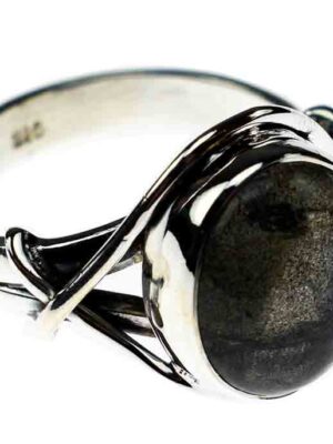 Silver Ring Labradorite Cab