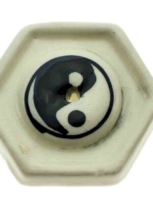 Incense Holder Ying Yang Black