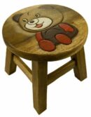 Stool Wooden Sitting Bear