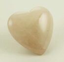 Stone Rose Quartz Heart Thin