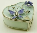 Jewellery Box Heart Glass W9.5cm