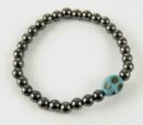 Bracelet Hematite Skull Turquoise