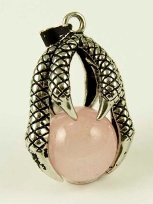 Pendant Dragon Claw Rose Quartz