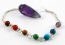 Pendulum Seven Chakra Plain Amethyst