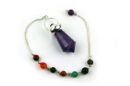 Pendulum Chakra Topi Cut Amethyst