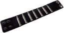 Leather Bracelet Black With 7 Bullets