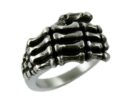 Ring Pewter Skeletal Hand